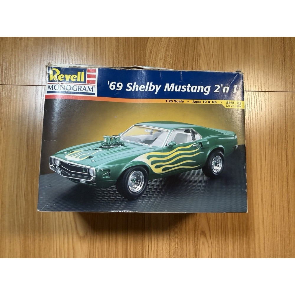 Built Revell Monogram 1/25 '69 Shelby Mustang GT Model Car Assembled Kit 85-2545